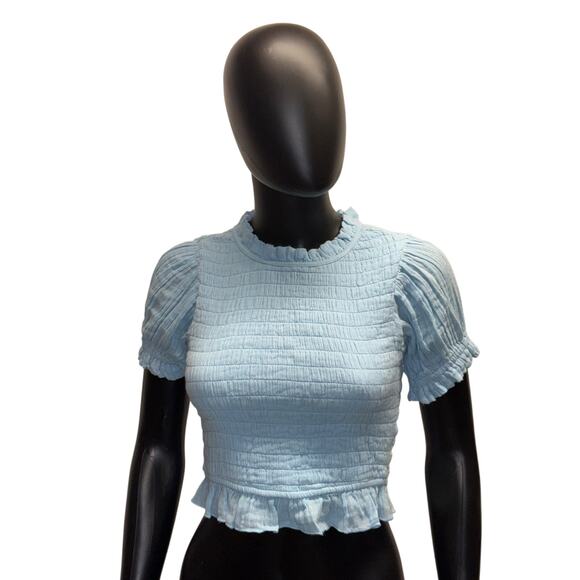 Free People Tops - Free People Baby Blue Top Size XS NWT